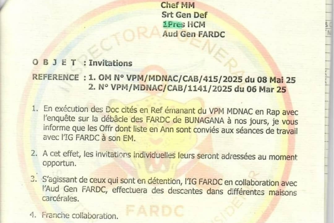 Le général d'armée Amisi Kumba ouvre la boîte de pandore.